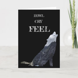 Persönliche Wolf-Howling-Karte Dankeskarte