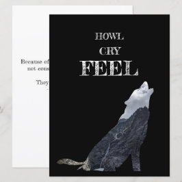 Persönliche Wolf-Howling-Karte Karte