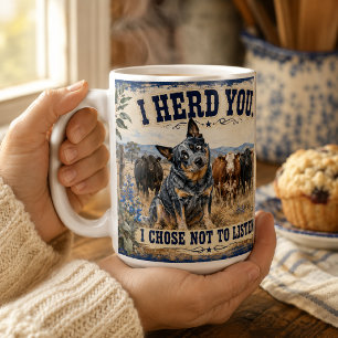 Persönlicher Australischer Treibhund, ich höre dic Kaffeetasse