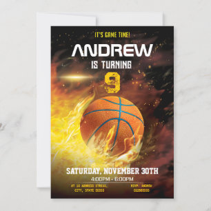 Persönlicher Basketball zum Geburtstag Einladung