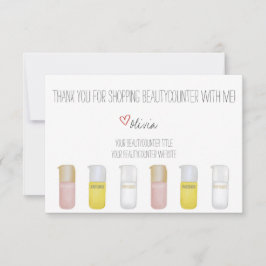 Persönlicher Beautycounter Hand gezeichnet Dankesc Dankeskarte