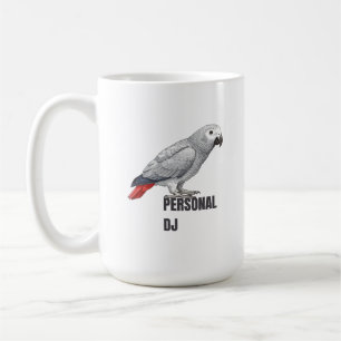 Persönlicher DJ African Grey – sprechender Papagei Kaffeetasse