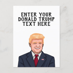 PERSÖNLICHER DONALD TRUMP POSTKARTE