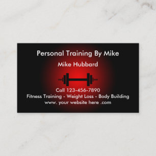 Persönlicher Fitness-Trainer Visitenkarte