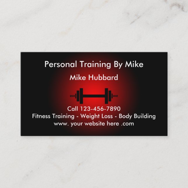 Persönlicher Fitness-Trainer Visitenkarte (Vorderseite)