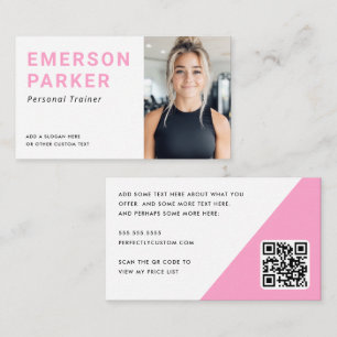 Persönlicher Fitnesstrainer Fitness-Coach Foto pin Visitenkarte