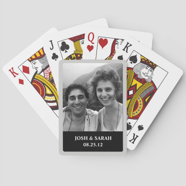 Persönlicher Foto-Text Spielkarten (Rückseite)