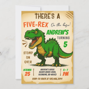 Persönlicher Junge Dinosaur Geburtstagsparty Einla Einladung