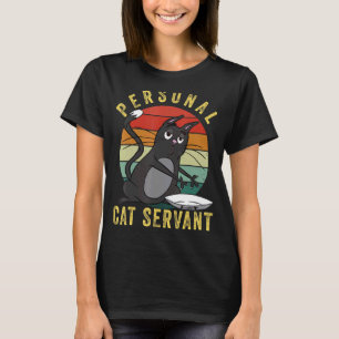 Persönlicher Katzendiener Katzenmutter Katzenvate T-Shirt