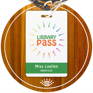 Persönlicher Klassenzimmer-Bibliotheks-Ausweis Ausweis