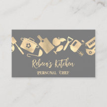 Persönlicher Koch Restaurant Catering Logo QR Grau