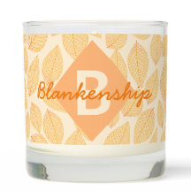 Persönlicher Monogrammname für das Muster im Herbs