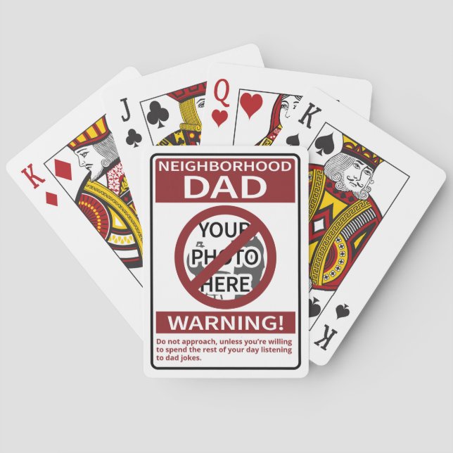 Persönlicher Nachbarschafts-Vater - Red X'd out Spielkarten (Rückseite)