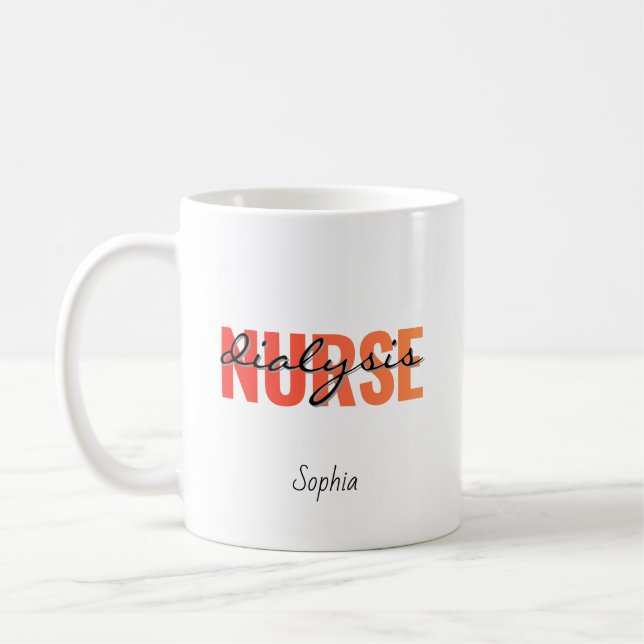 Persönlicher Name der Dialysekrankenschwester Kaffeetasse (Links)