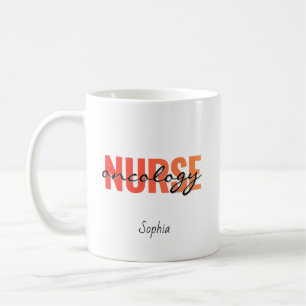 Persönlicher Name der Onkologie-Krankenschwester Kaffeetasse