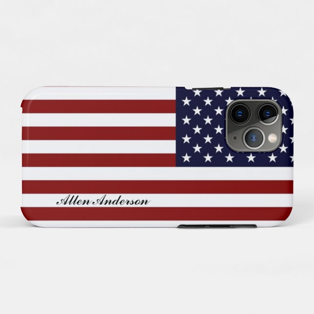 Persönlicher Name oder Monogramm der amerikanische Case-Mate iPhone Hülle (Rückseite (Horizontal))