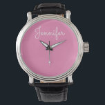 Persönlicher Name, Persönlicher Name Armbanduhr<br><div class="desc">Persönlicher Name,  Persönlicher Name,  Monogramm,  Jennifer,  kalligrafische Namen,  Initialen,  Geburtstagsgeschenke</div>