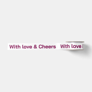 PERSÖNLICHER NAME & TEXT MIT LIEBE & JUBEL EINFACH SATINBAND