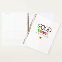 Persönlicher Planer mit positiven Affirmationen