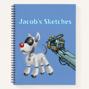 Persönlicher Roboterskizze für Kinder Notizbuch