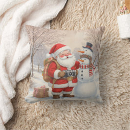 Persönlicher Santa-Fotograf & Schneemann-Selfie Kissen