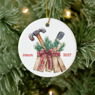 Persönlicher Santas Lieblings-Handwerker Keramik Ornament