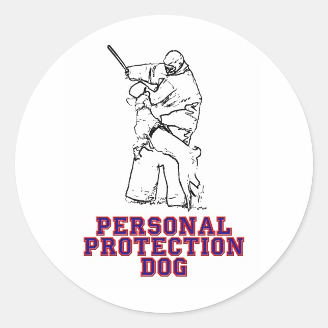 Persönlicher Schutzhund Runder Aufkleber (Vorderseite)