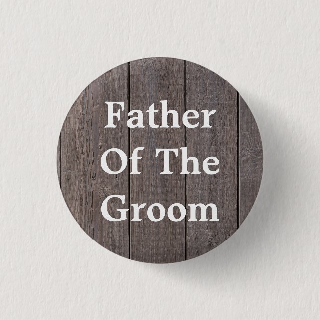 Persönlicher schwarzer Text Vater der Groom-Taste Button (Vorderseite)