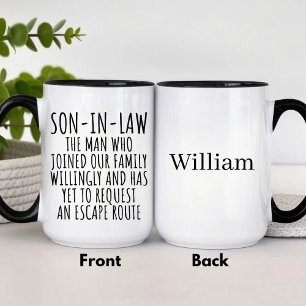 Persönlicher Schwiegersohn Tasse