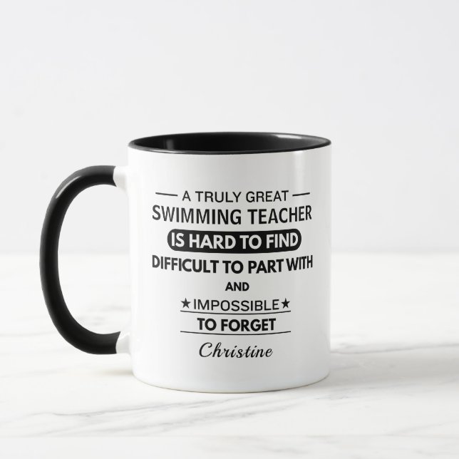 Persönlicher Schwimmlehrer Tasse (Links)