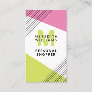 Persönlicher Shopper Chic Modern Geometric Visitenkarte