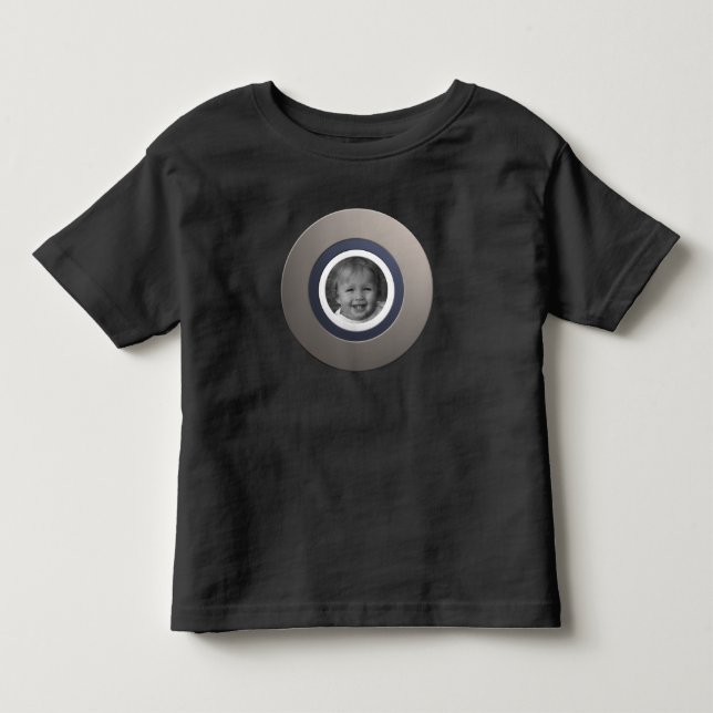 Persönlicher Silberring mit eigenem Foto Kleinkind T-shirt (Vorderseite)