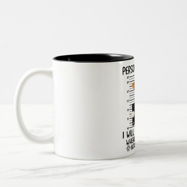 Persönlicher Stalker Funny Bichon Frise Dog Bichon Zweifarbige Tasse (Links)
