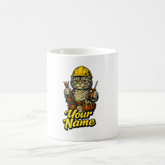 Persönlicher süßer Scottish Fold Katzen-Elektriker Kaffeetasse