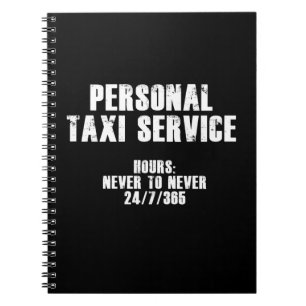 Persönlicher Taxi-Service (Weiß) Notizblock