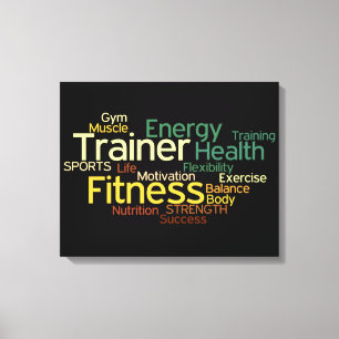 Persönlicher Trainer/Fitness-MittelLeinwand Leinwanddruck