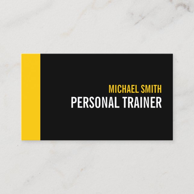 Persönlicher Trainer für Schwarz und Farbe Visitenkarte (Vorderseite)