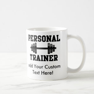 Persönlicher Trainer Schwarzweiss-Dumbell Trainin Kaffeetasse
