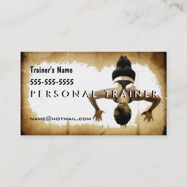 Persönlicher Trainer Visitenkarte (Vorderseite)