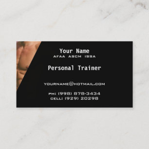 Persönlicher Trainer Visitenkarte