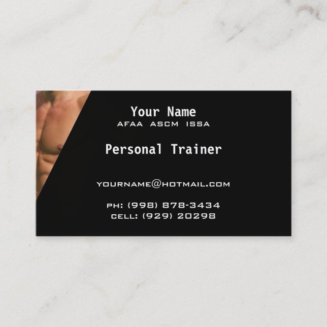 Persönlicher Trainer Visitenkarte (Vorderseite)