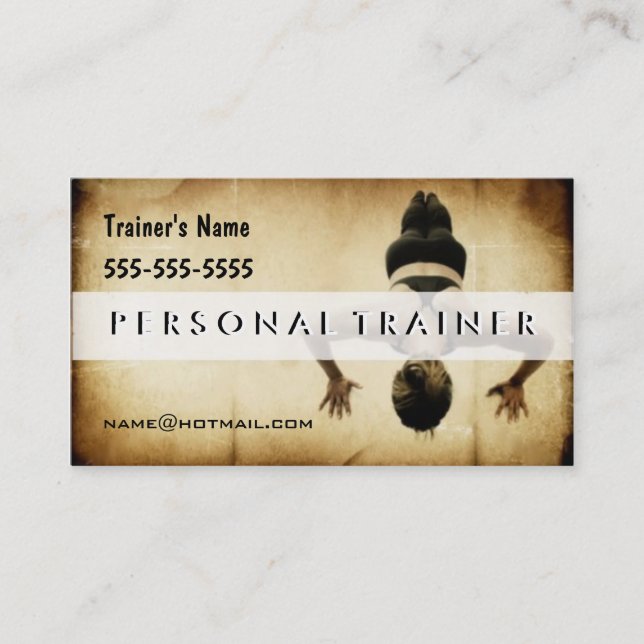 Persönlicher Trainer Visitenkarte (Vorderseite)