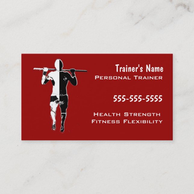 Persönlicher Trainer Visitenkarte (Vorderseite)