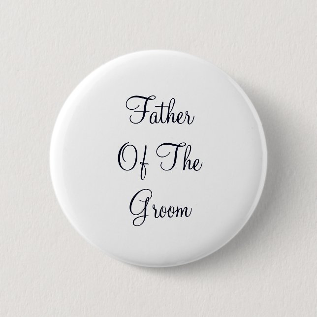 Persönlicher Vater des Grooms Button (Vorderseite)