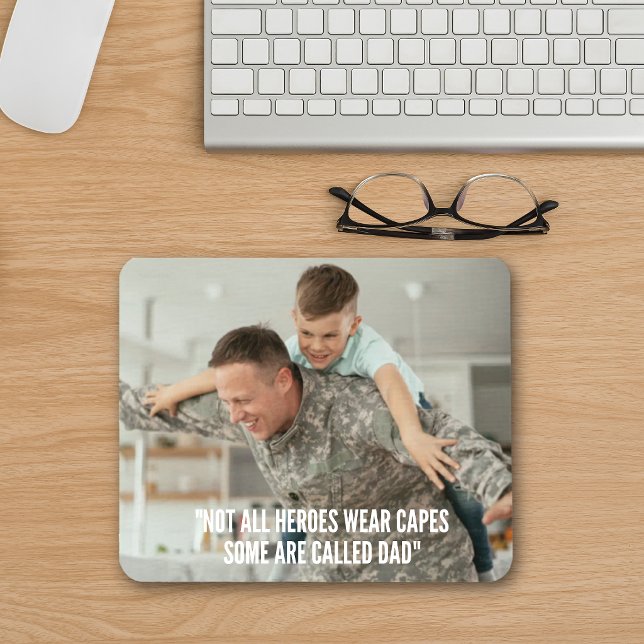 Persönlicher Vatertag Dad Hero Mousepad (Dad Hero Personalized Father's Day Mouse Pad)