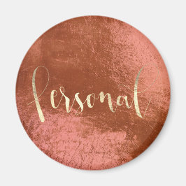 Persönlicher Weekly-Planner Pink Blush Copper Gold Magnet
