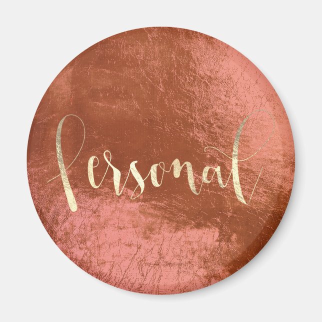 Persönlicher Weekly-Planner Pink Blush Copper Gold Magnet (Vorne)