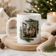 Persönlicher Weihnachtsbilderrahmen Familie