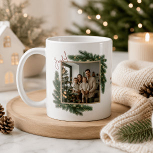 Persönlicher Weihnachtsbilderrahmen Familie  Kaffeetasse