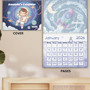 Persönlicher Weltraum-Explorer-Kinderkalender 2026 Kalender